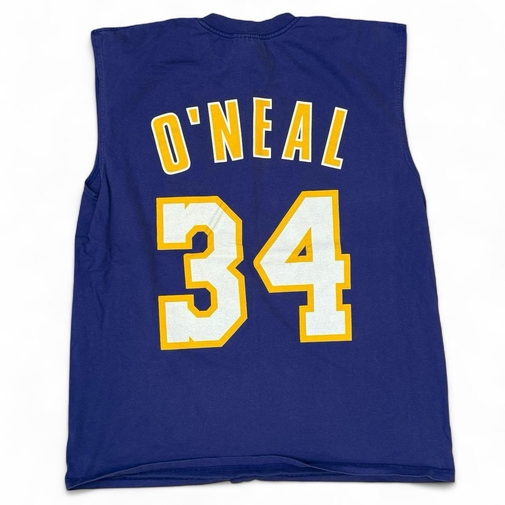 Vintage Los Angeles Lakers Shaquille O'neal Purple Tank Top Men's XL Shaq Y2K LA